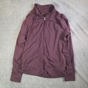 GapFit Women's XL Burgundy Full Zip Athletic Jacket Pockets Activewear